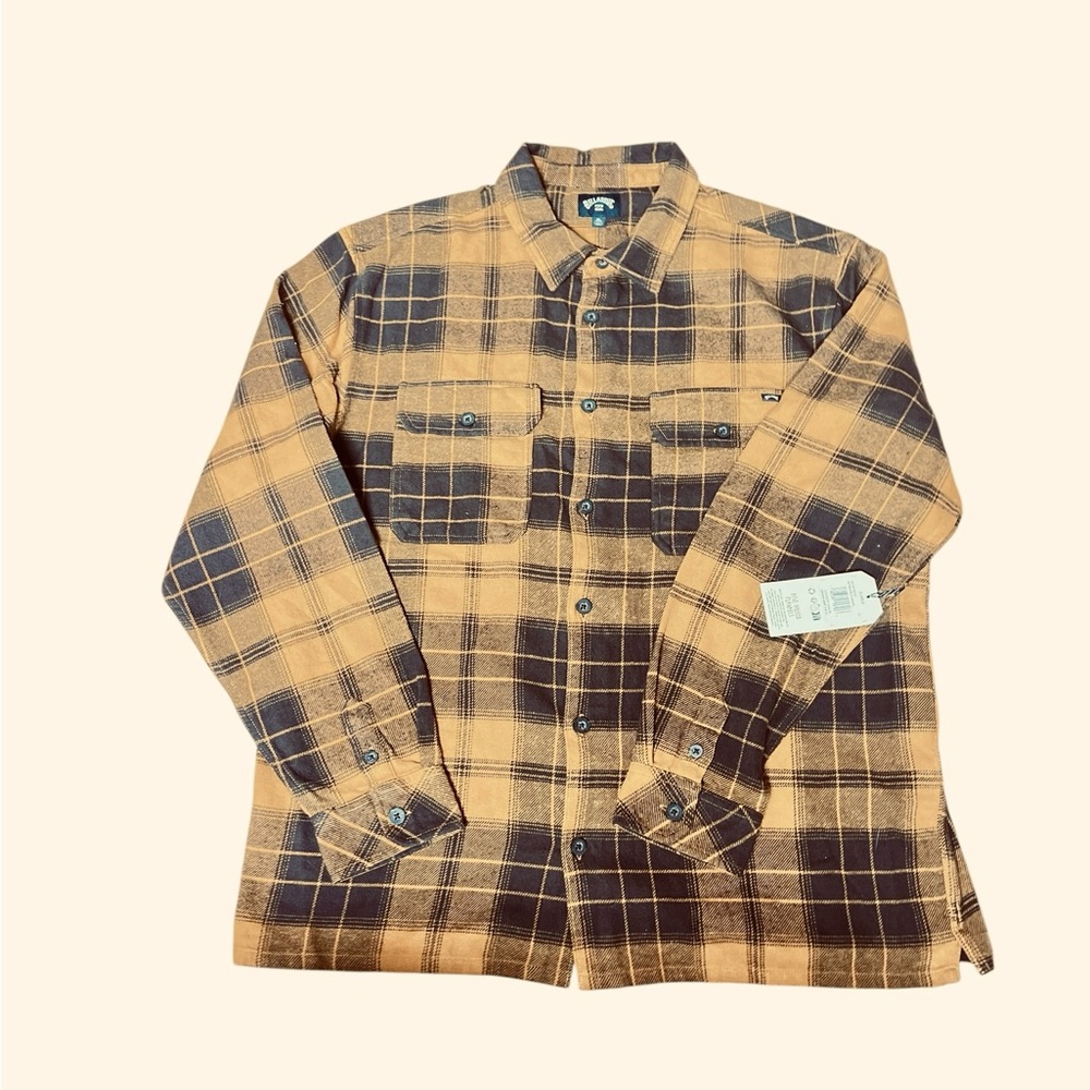Men's Plaid Shirt - Brown and Black